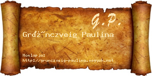 Grünczveig Paulina névjegykártya